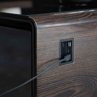 Έξυπνα έπιπλα 2 συρτάρια Touch Control τραπέζι καφέ με ψυγείο 135L και φως LED